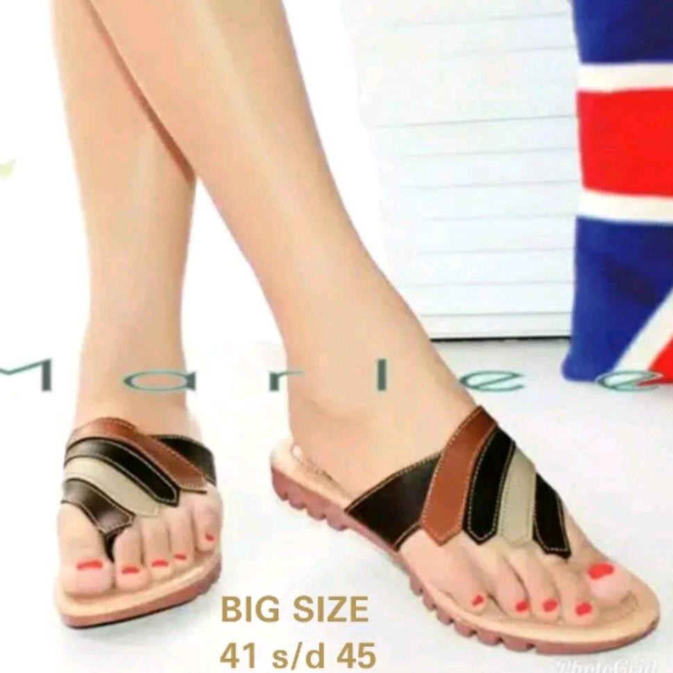 Murah BIG SIZE  Sandal flat wanita jjt 19