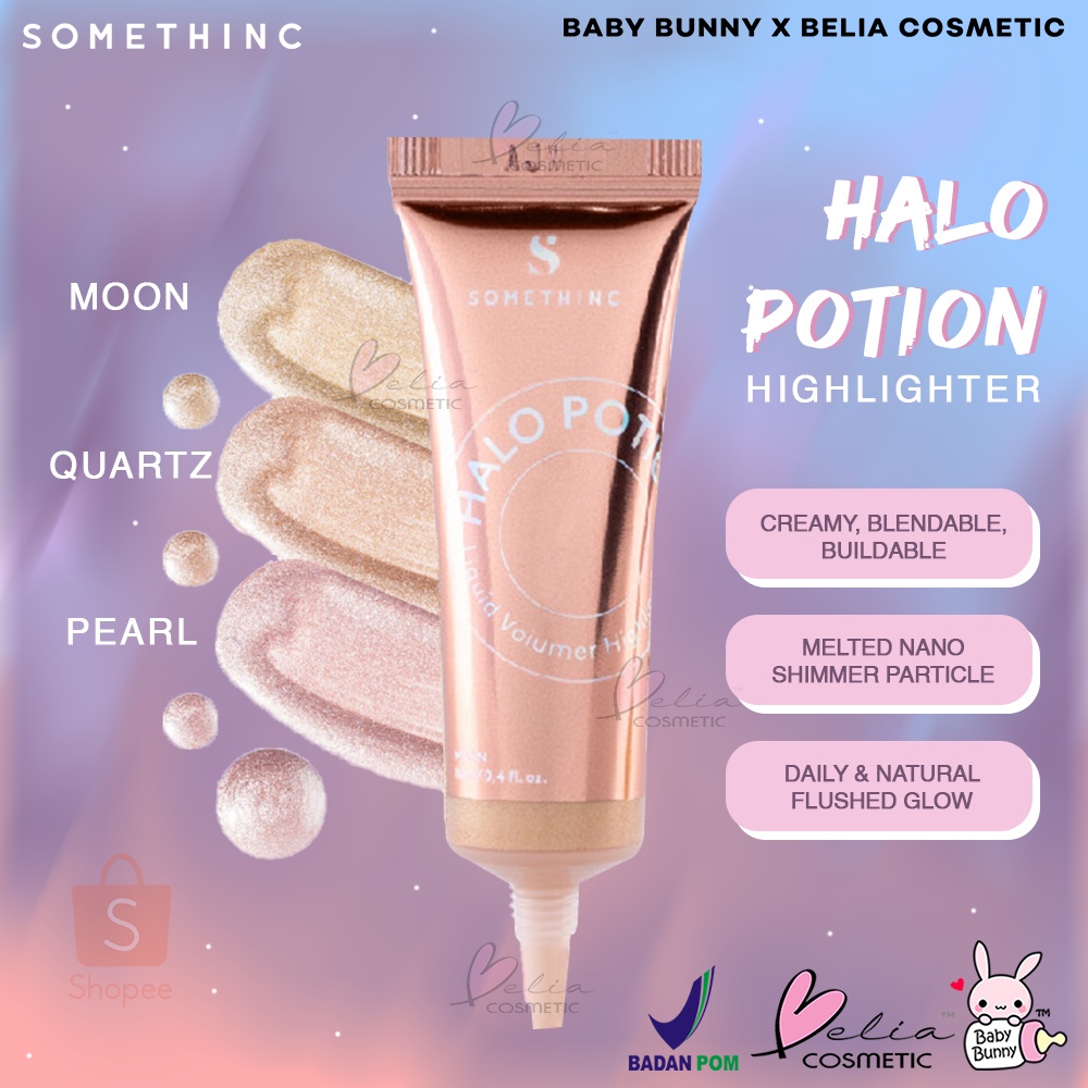 ❤ BELIA ❤ SOMETHINC Halo Potion Liquid Volume Highlighter | Long Lasting Glitter Shimmer Natural Look | BPOM