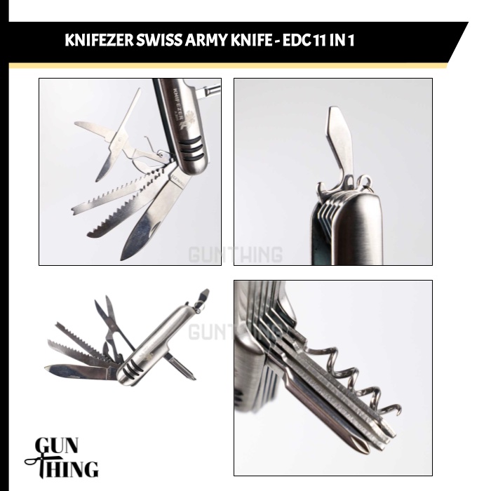 Pisau Serbaguna Knifezer /  EDC Multifungsi 11 In 1