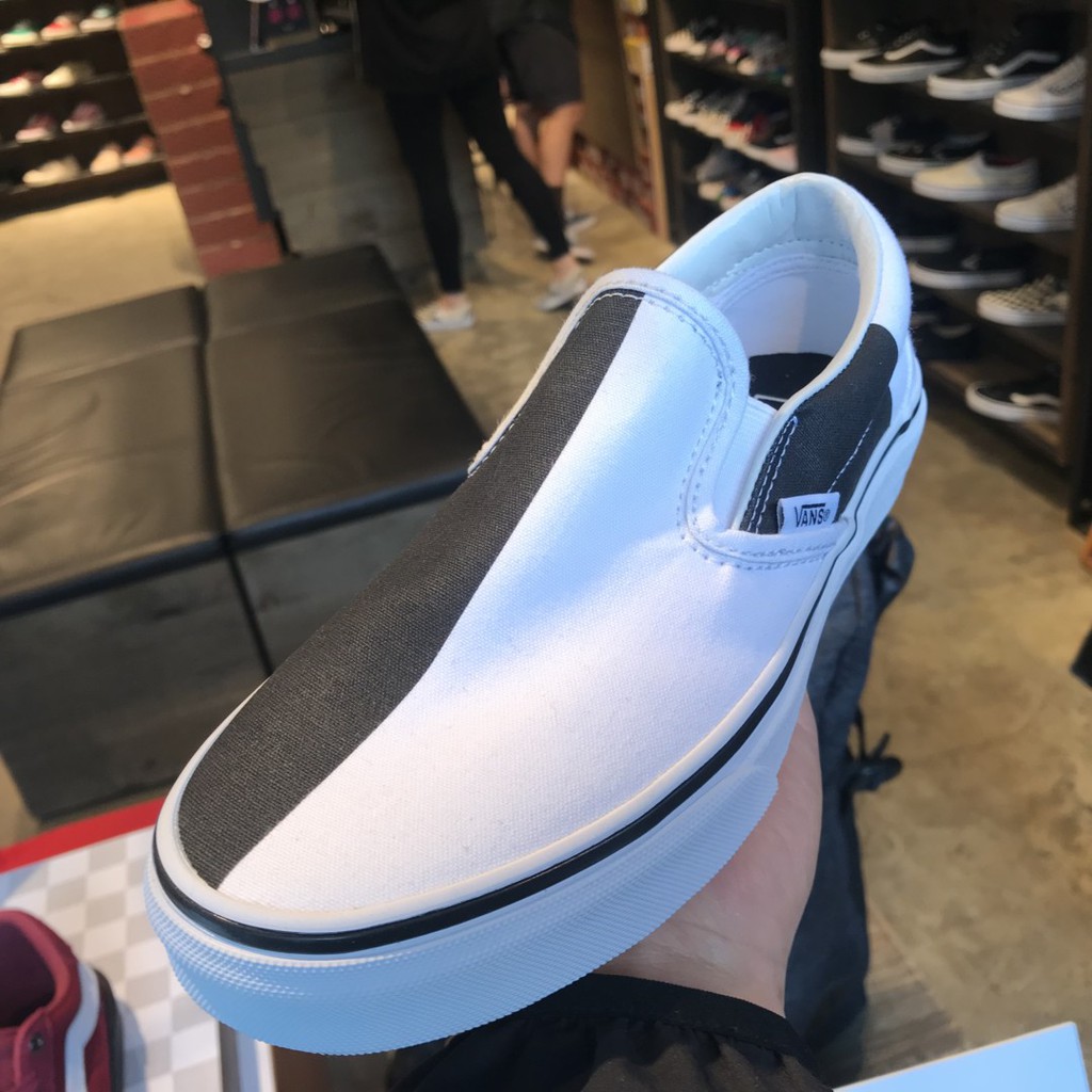 vans mega checker slip on