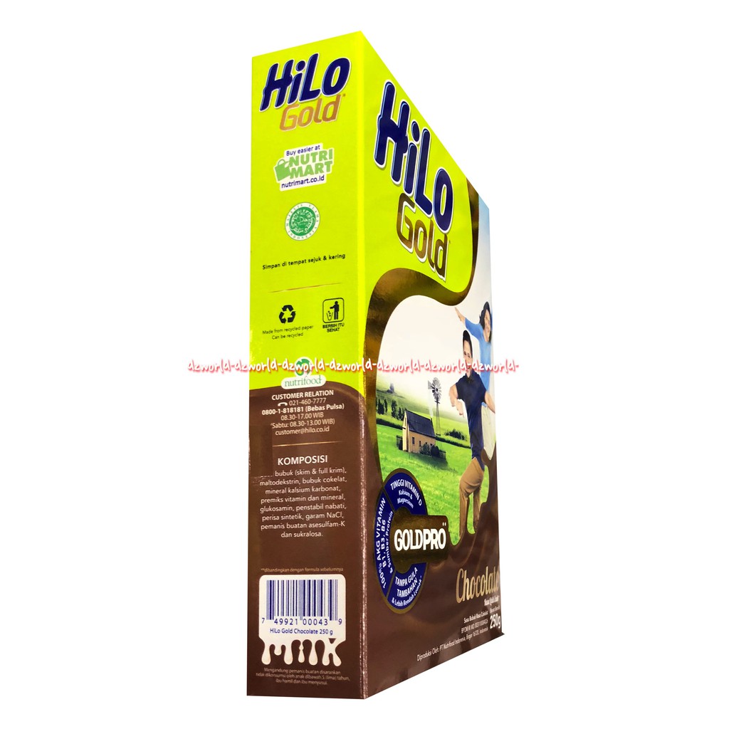 Hilo Gold Chocolate 250gr Susu Formula Susu Kalsium Tulang Rasa Coklat Susu Untuk Lansia