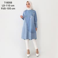 TUNIK JEANS T-8008 2 WARNA