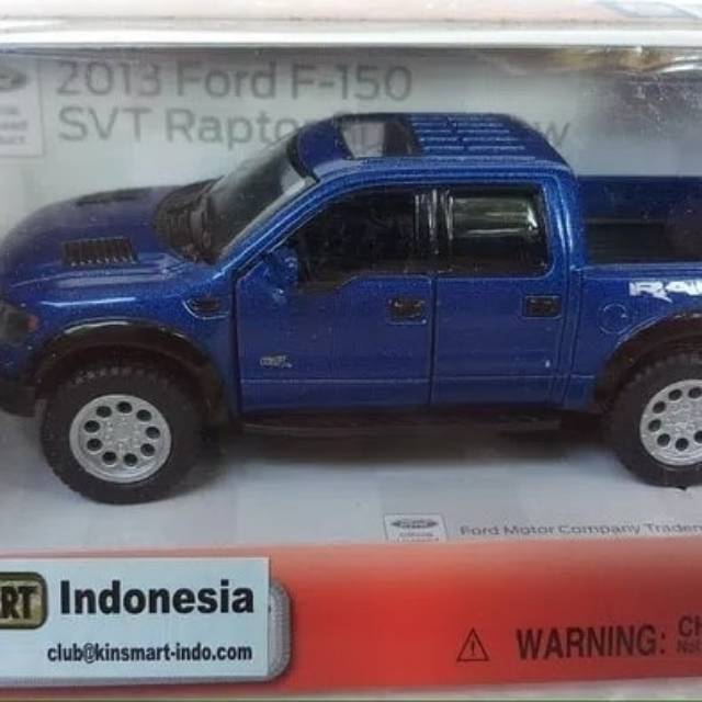 Miniatur Mobil Mainan Anak Kinsmart 2013 Ford F 150 SVT Raptor