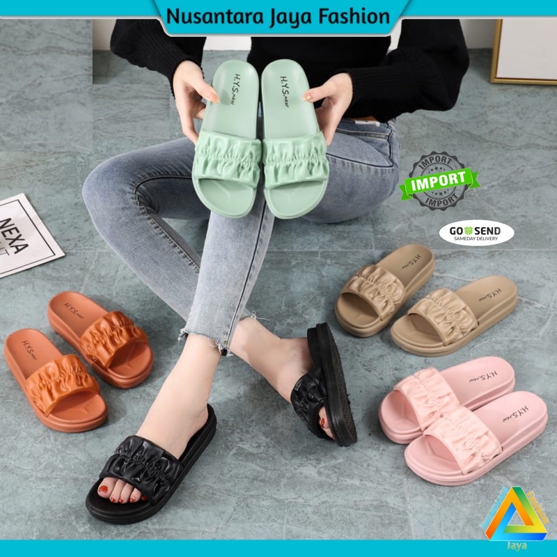 6.6 Sandal Kerut Wanita CLARA Selop Jelly V202 S6