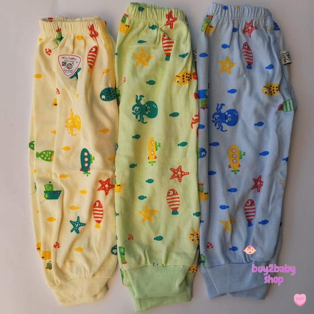 Celana panjang bayi Abiy Baby Motif Warna Size L isi 6 PCS