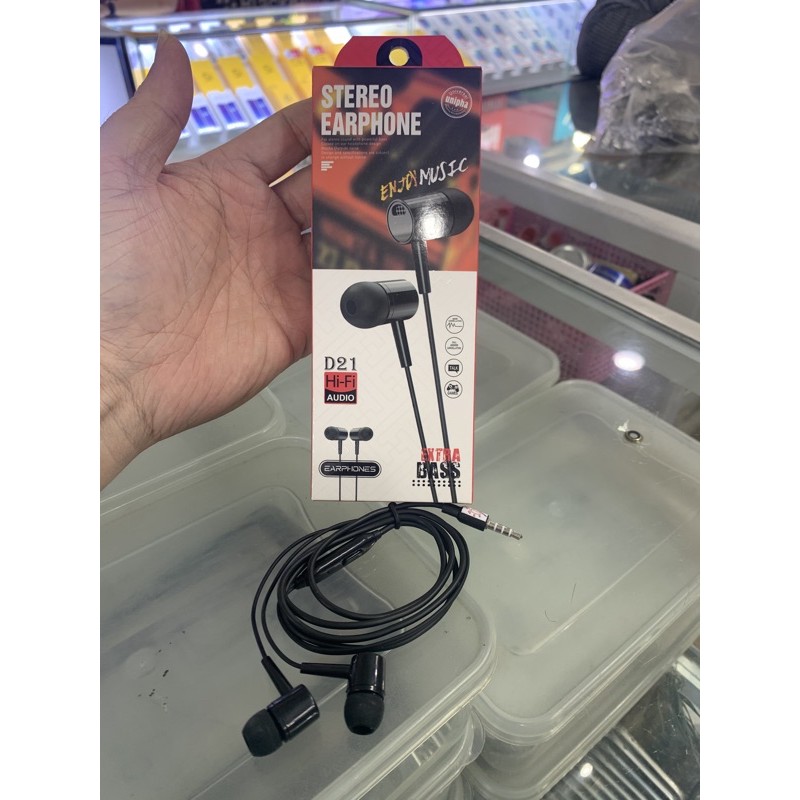 Earphone headset hedfree handfree Extra Bass D21, L29