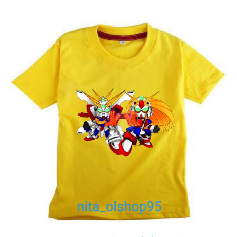 baju anak robot Gundam kaos anak