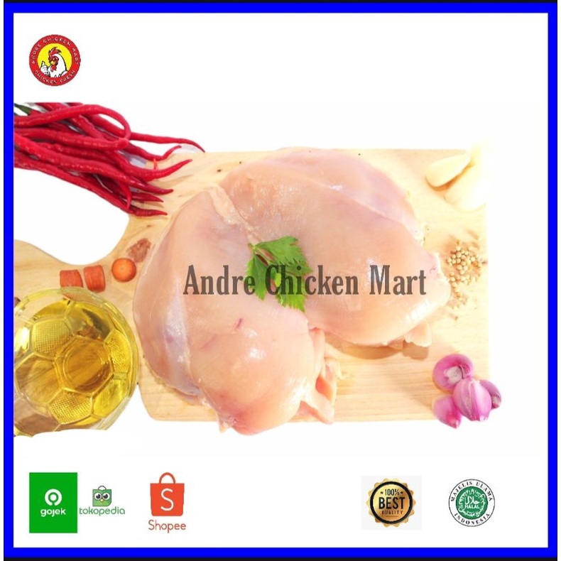 

Daging Dada Ayam Fillet 1 kg / Boneless Dada Ayam - Andre Chicken Mart