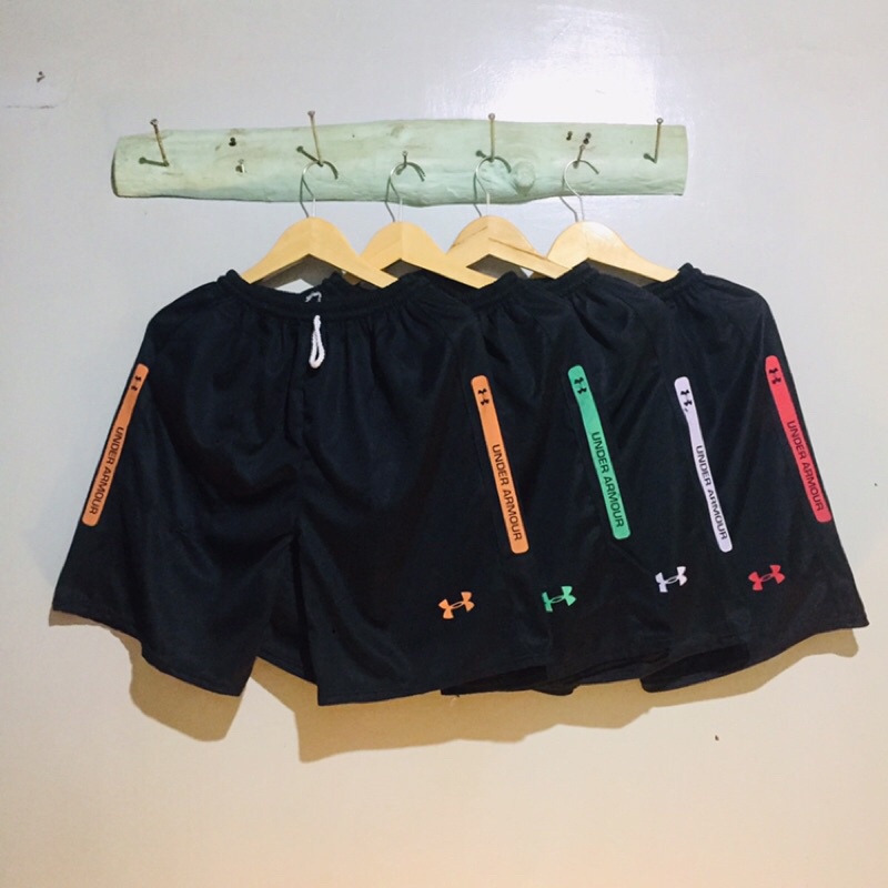(1kg=8pcs)celana pendek olahraga sporty polos gym running/celana pendek pria olahraga sport-U ARMOR STRIP KUNING