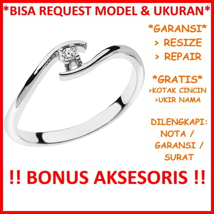 Garansi Silver Asli Bisa Pesan Model Cincin Tunangan Perak Nikah Kawin Gratis Ukir Tulis Nama Id138