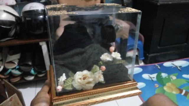 Kotak Perhiasan Cincin Kalung Gelang Jam Tangan Alas Frame Tutup Mika Seserahan Hantaran Pernikahan