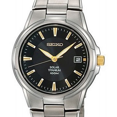 *FREE ONGKIR* Seiko Solar Titanium SNE147 BLACK  *PROMO BRANDED*