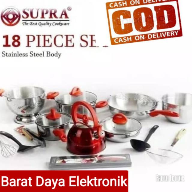 PANCI SUPRA SET 18 PCS STAINLESS STEEL