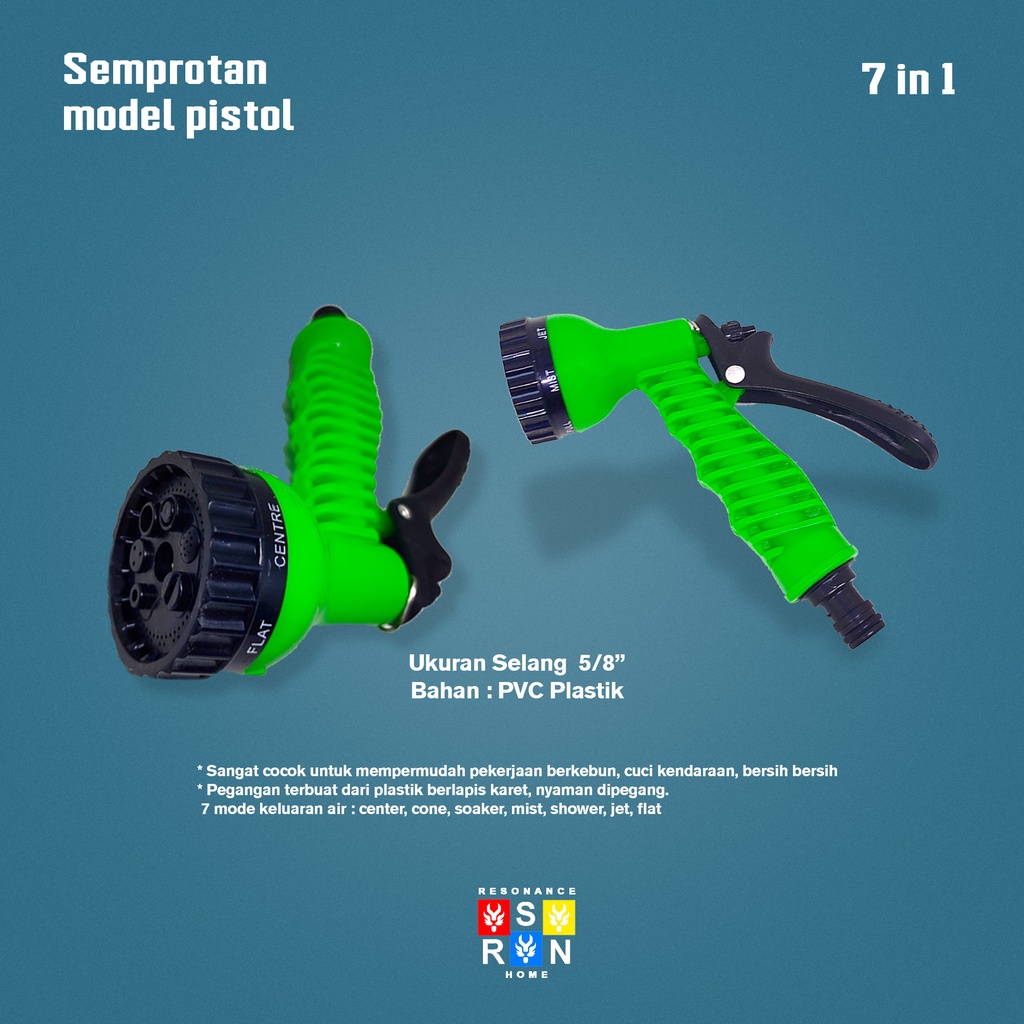 SEMPROTAN AIR PISTOL 7 LUBANG / SEMPROTAN SELANG TAMAN | SEMPROTAN POSISI 7 IN 1