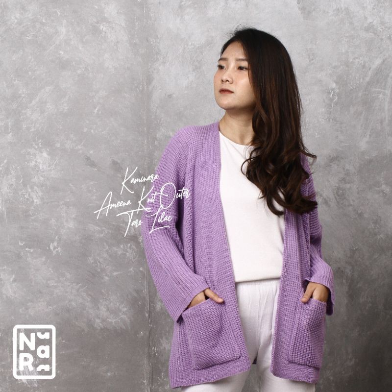 Cardigan Rajut Jumbo XXL,3XL,4XL / cardigan rajut oversize / Cardigan Wanita Big Size/ Kardigan Jumb-Lilac
