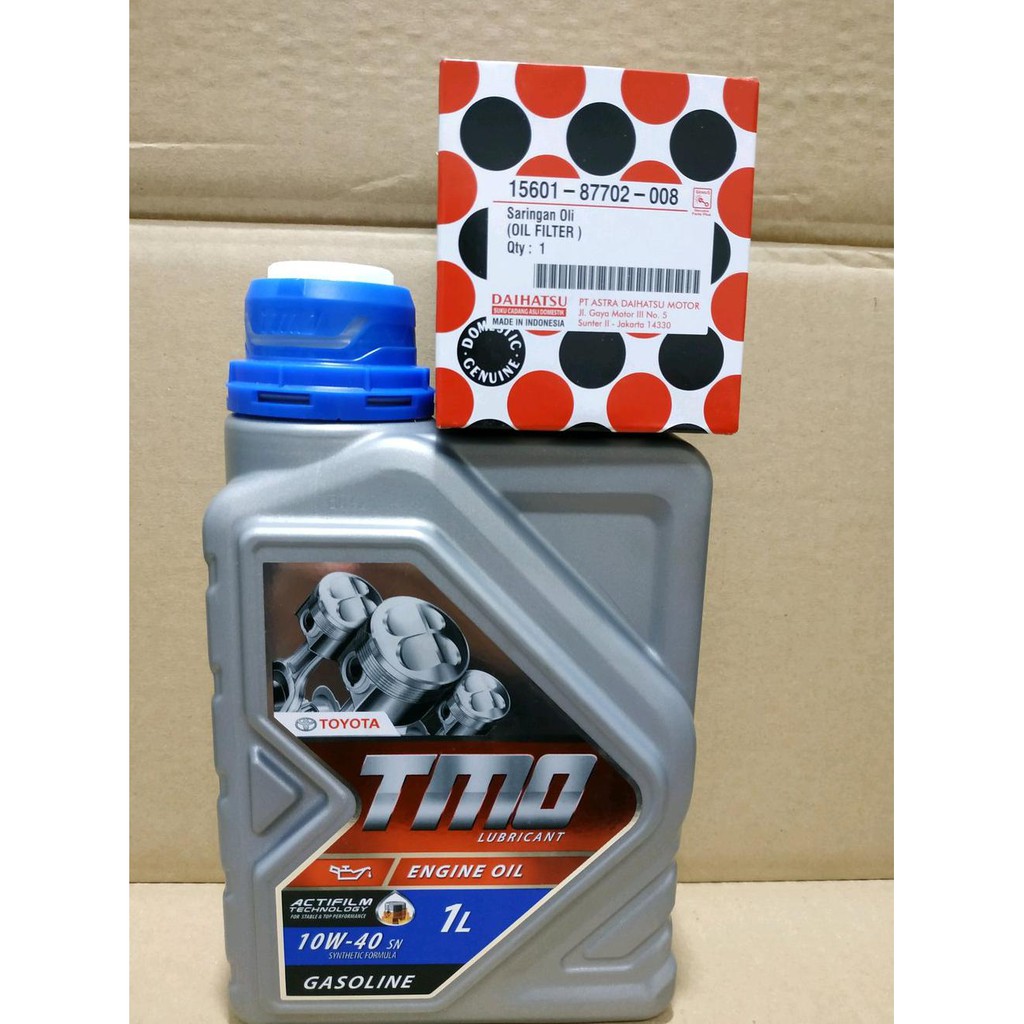 Sale Oli Mesin Tmo 10W-40 Ori 4L & Filter Oli Ori Pakethemat
