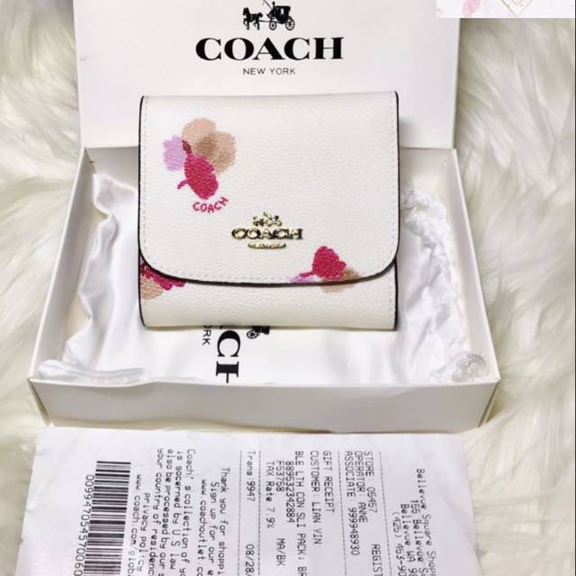 Original Coach Zip Floral Wallet