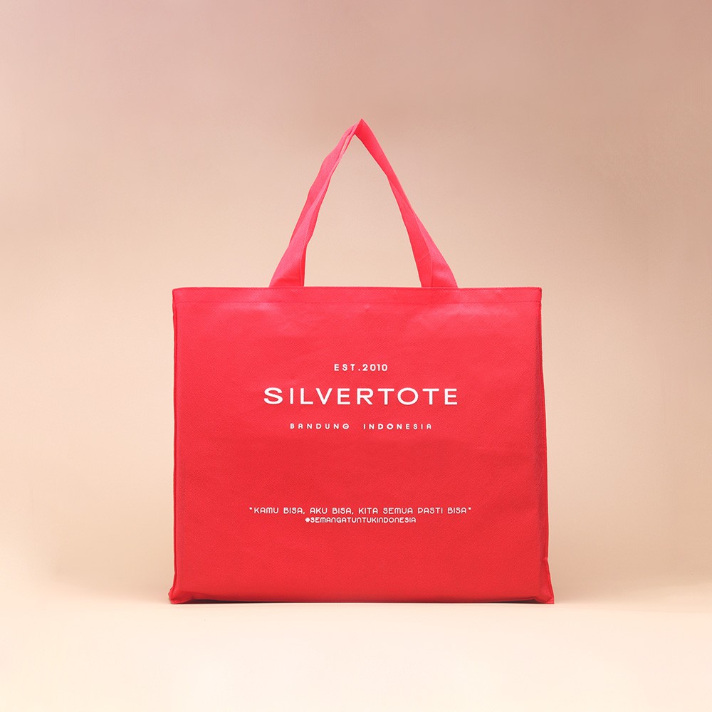 

Silvertote Red Shopping Bag Large