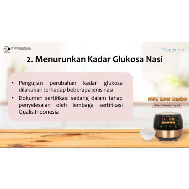 NSC New Smart Cooker Low Carbo GARANSI RESMI VIENTA