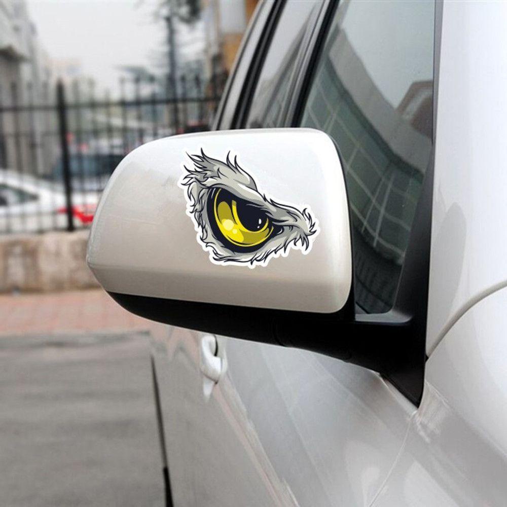 Lanfy Stiker Mobil Vinyl Tahan Air Aksesoris Mobil Styling Penutup Mesin Perekat Diri Mobil Side Fender 3D Stereo Eyes