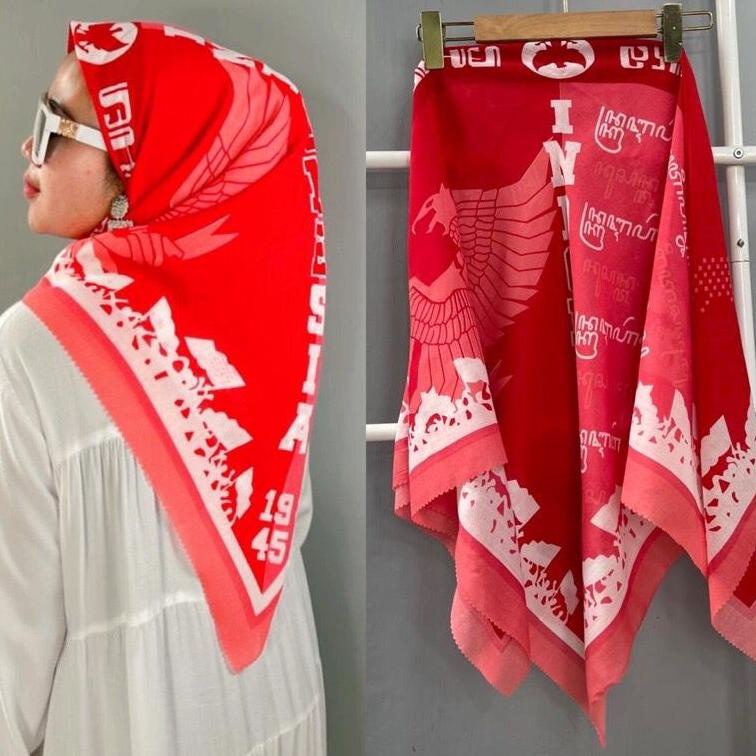 BGG.25Au22y ▫ Segiempat Merah Putih Journey / Deenay KW / Fattayat NU Voal Motif premium