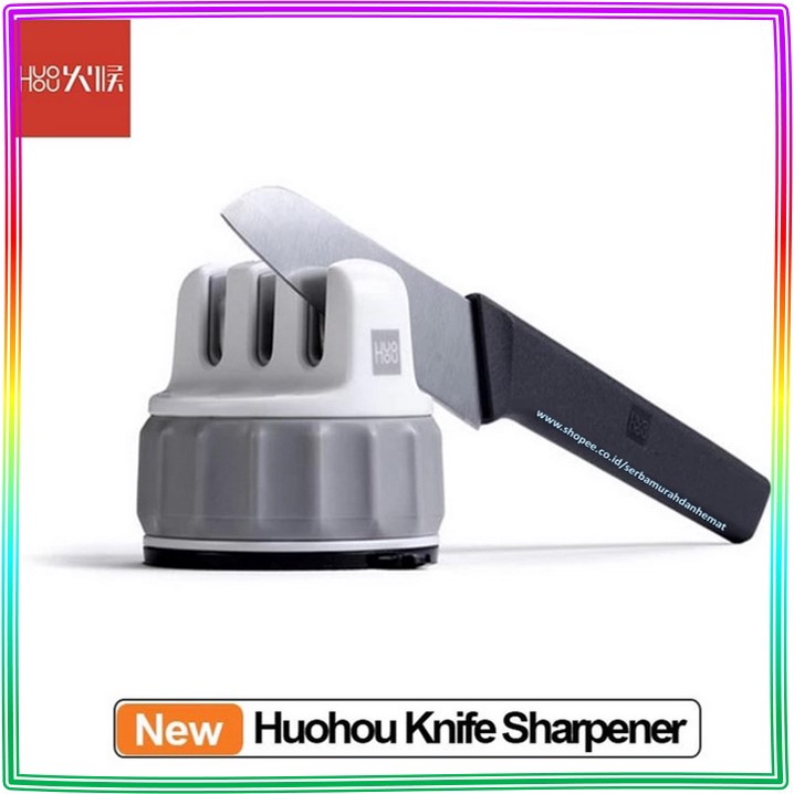 Pengasah Pisau Mini 3in1 Tajam 30 Detik ORIGINAL Huohou Mini Knife Sharpener