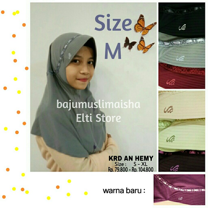 Kerudung sekolah Hemy, Rabbani size M. warna Coklat dan Abu. Disc 10% - Cokelat Tua Grosir Murah