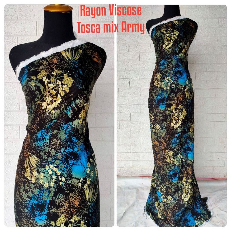 Kain RAYON VISCOSE Motif Avatar ( harga Per 0,5 Meter )