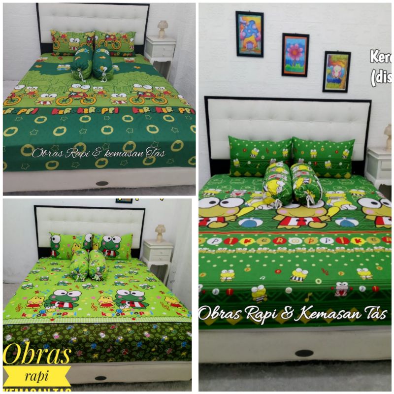 sprei keropi , kodok  sprei anak karakter