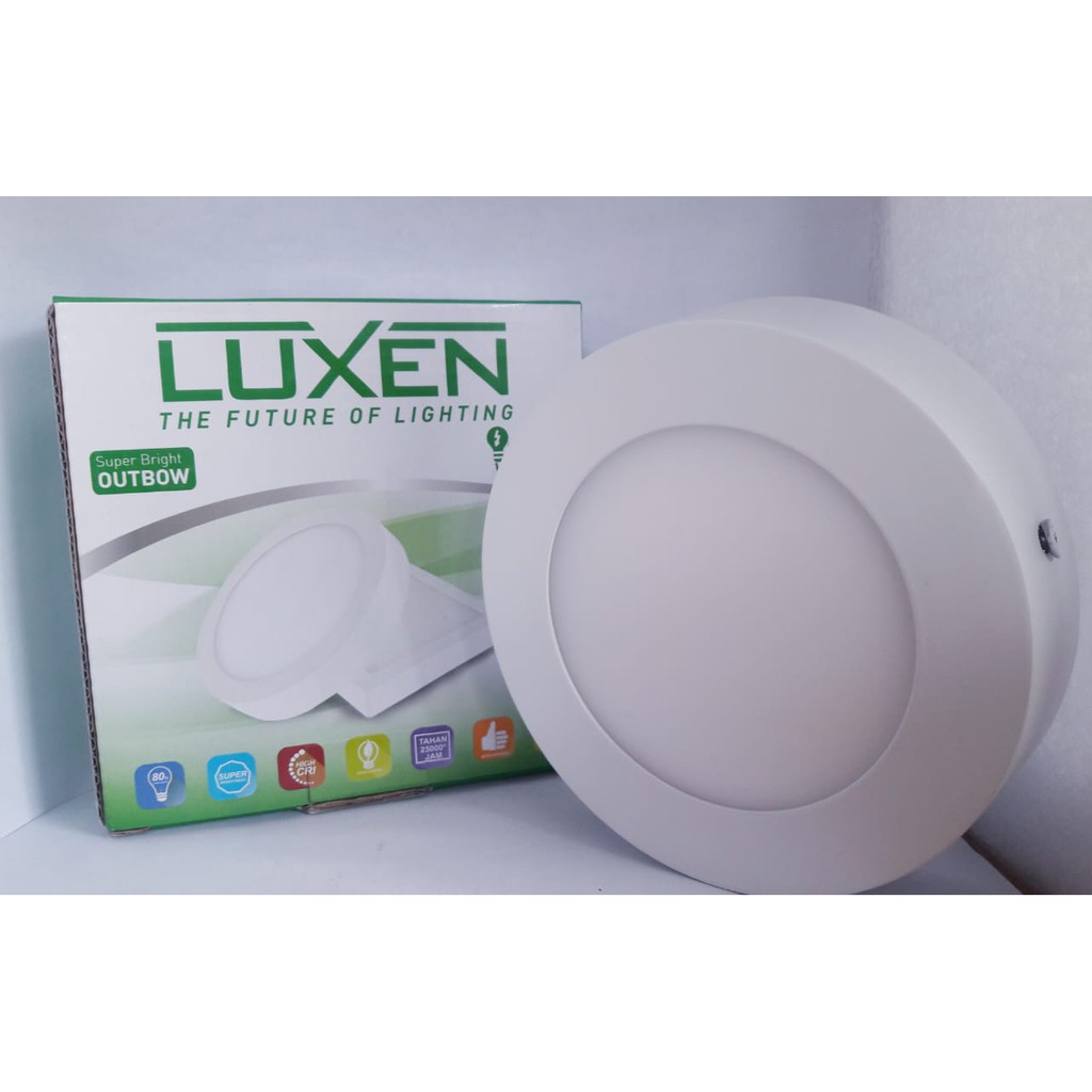Lampu Tempel Downlight LED Panel 6W 6Wat 6watt Bulat Down Light LUXEN