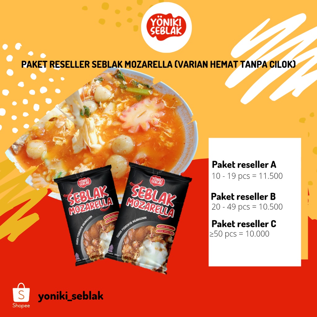 Paket Reseller Seblak Moza - Yoniki Seblak