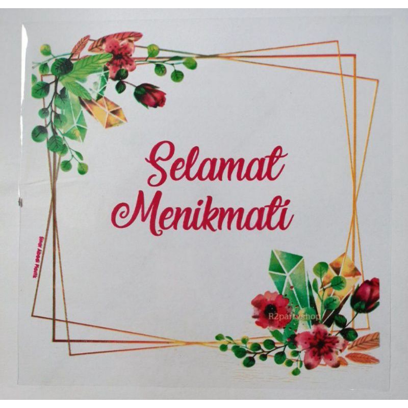 PLASTIK SELAMAT MENIKMATI - SAMIR PLASTIK UNTUK KOTAK 20X20