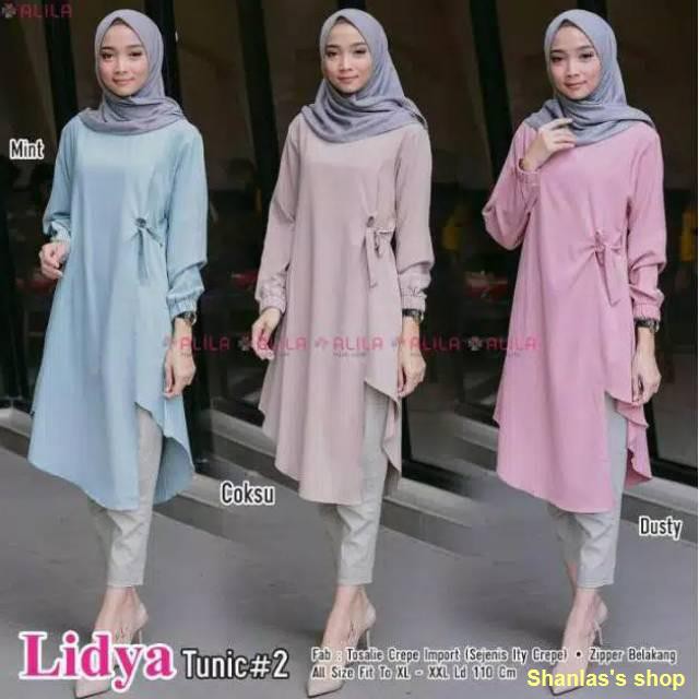 [ SUPER SALE ] Tunik Dzuvia / Dzufia Kancing Hidup Neda Remaja
