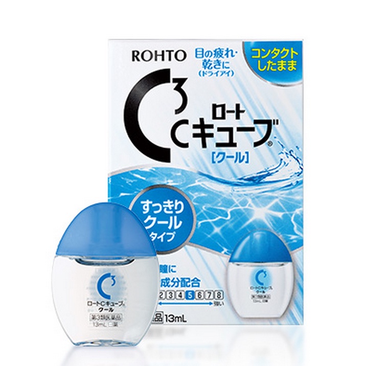 Jual ROHTO C3 Cube Cool Charge Refresh Eye Drops For Contact Lenses 100