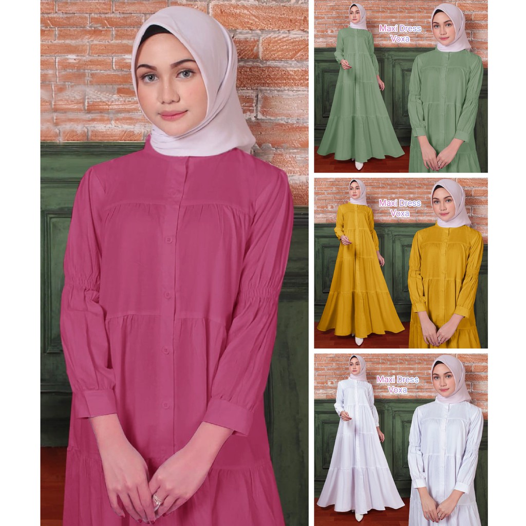 FenishaStore Maxy Dress Wanita Terbaru VoXa Rayon Import