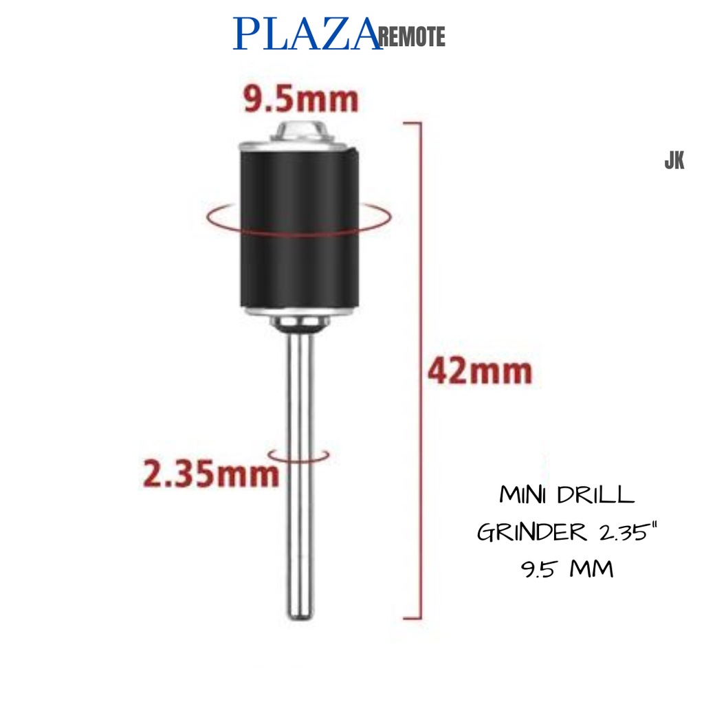 BATANG DRUM AS AMPLAS MANDREL 2.35 / 3.17 MM SHAFT GERINDA AMPLAS DRUM SANDING BULAT