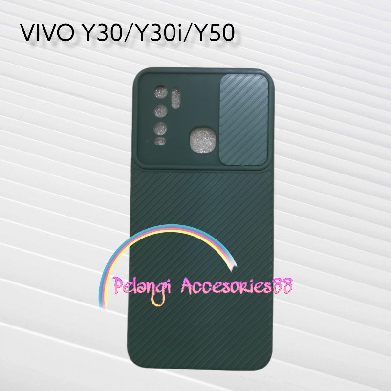 CASE VIVO Y30 / Y30i / Y50 SOFTCASE SLEDING WARNA WARNI NON SLOT CARD