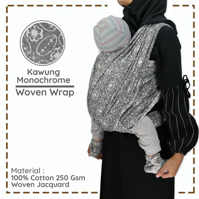 Gendongan Bayi Woven Wrap Jacquard Sz 6
