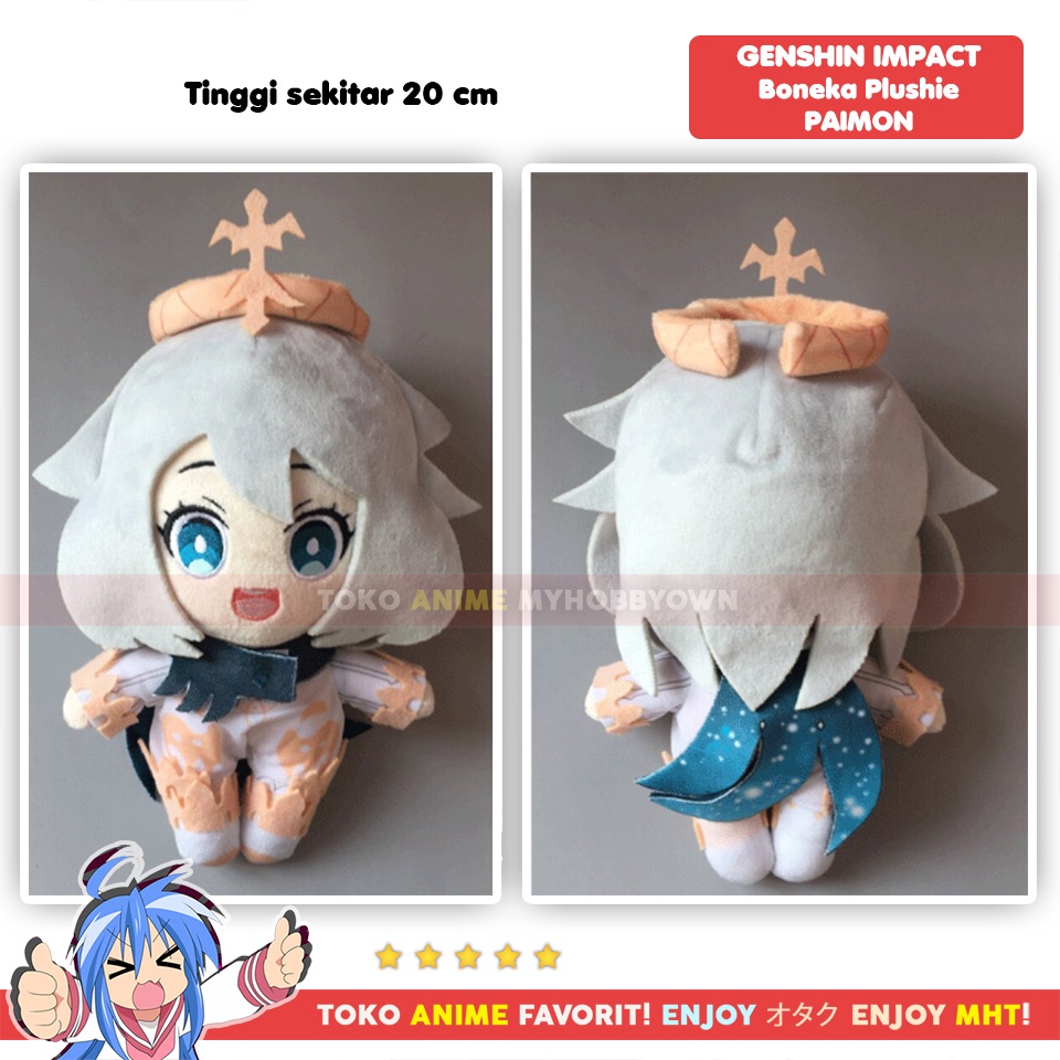 Boneka Anime Karakter Genshin Impact Paimon Plushie Doll