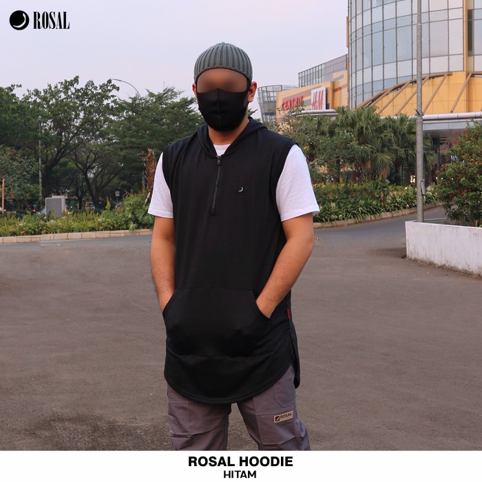Sholat-Rompi- Rompi Sholat Shalat Rosal Hoodie - Baju Koko Kurta Pakistan Pria - Hitam, M -Rompi-