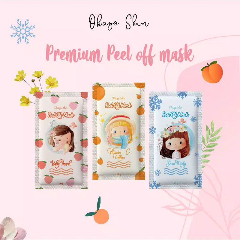 Ohayo Skin Peel Off Mask with Collagen 10 gr Masker Wajah Peeloff YOURA NHM