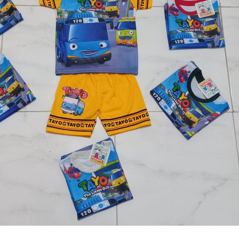 ♝ setelan kaos anak laki laki TAYO ⅍