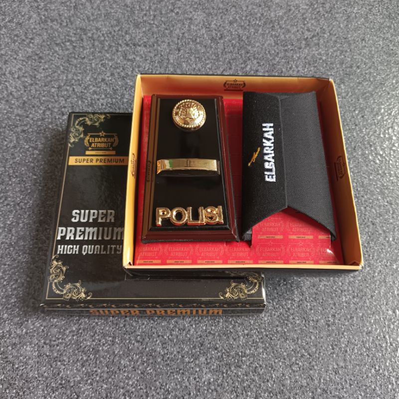 PANGKAT BRIPDA BRIPTU BRIGADIR BRIPKA AIPDA AIPTU IPDA IPTU AKP PDH POLRI POLISI FULL AKRILIK LIS COKLAT SUPER PREMIUM pangkat bintara polri polisi perwira #1