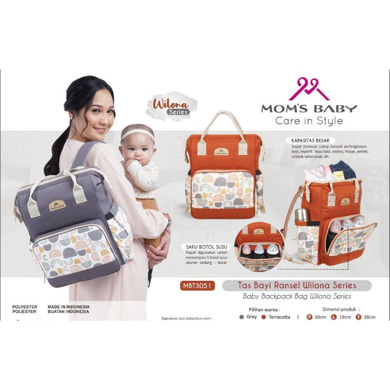 || Moms Baby || Tas Bayi Ransel Wilona Series