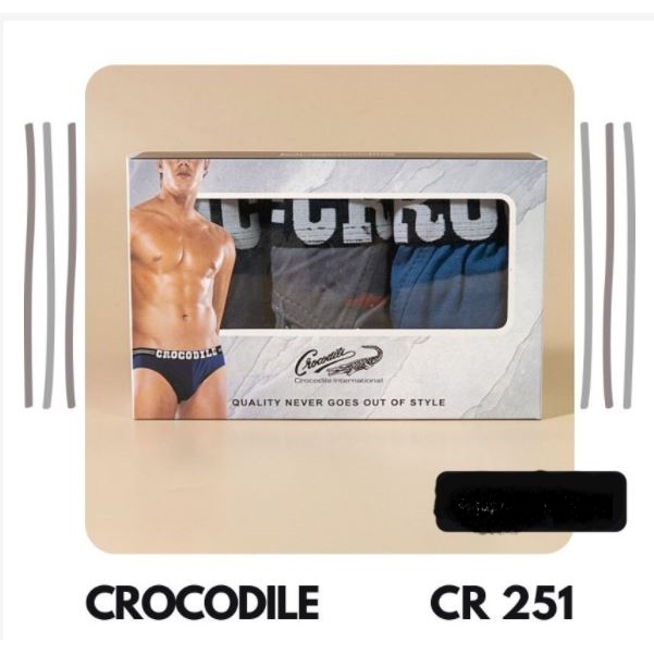 Celana dalam pria Crocodile 251 Harga 3 PCS