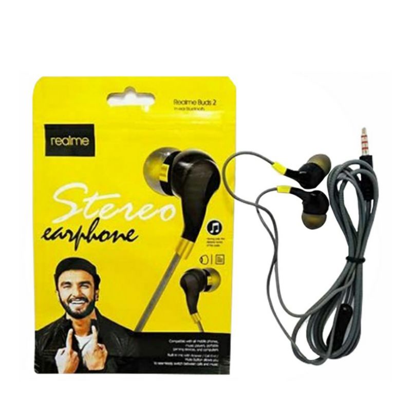 Ash shura Hea 04 HEADSET REALME BUDS 2 STEREO - HANDSFREE C15 C11 C12 REALME 6