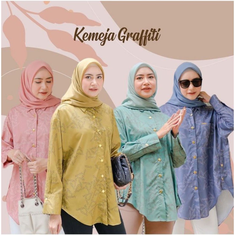 MY LADY KEMEJA GRAFFITI