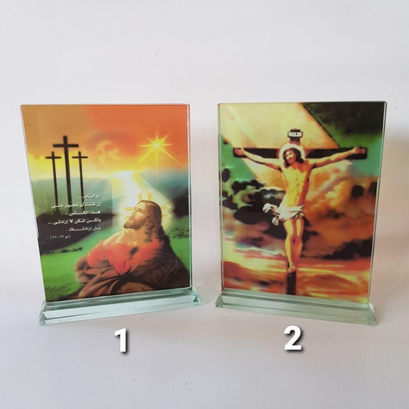 Kristal meja gambar Yesus