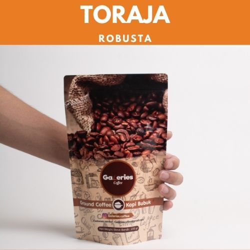 

Kopi Toraja Robusta bubuk 250 gr, Specialty Grade 1 (100% Robusta tanpa campuran)