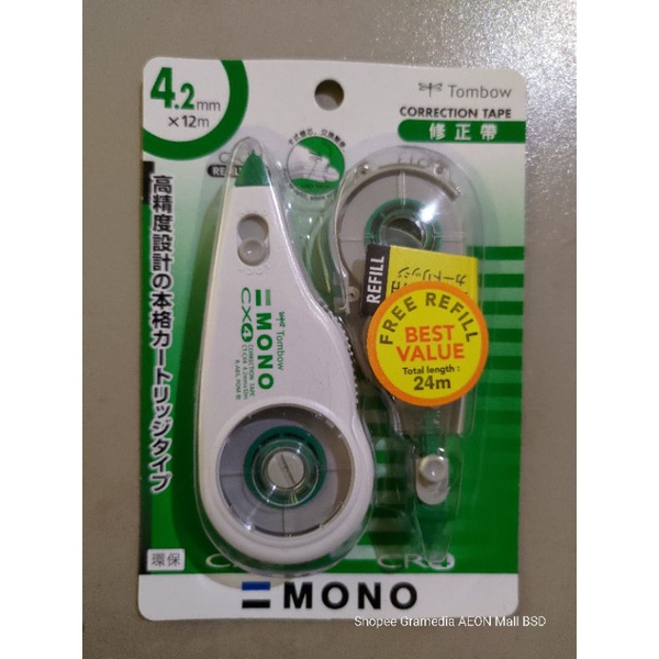 

GRAMEDIA BSD CITY - Tombow Correction Tape Refillable + CT - CX4CR4 HNS